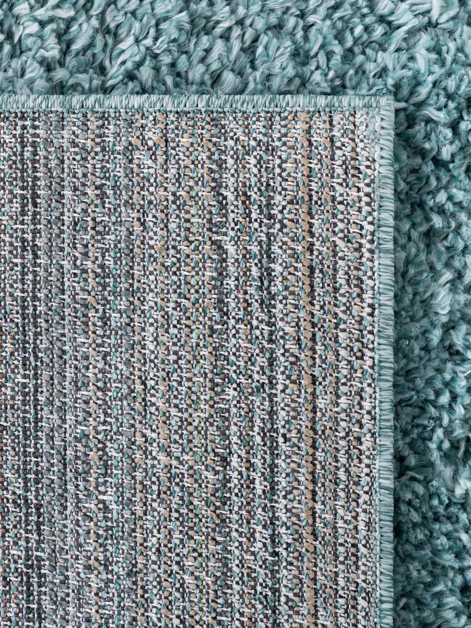 Aqua 5' 3 x 8' Davos Shag Rectangle Area Rug Thick Soft Touch Fluffy & Plush Shaggy Pile 100% Polypropylene Carpet for Living Dining Bedrooms Office for Sale at Rug Engine