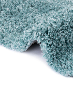 Aqua 5' 3 x 8' Davos Shag Rectangle Area Rug Thick Soft Touch Fluffy & Plush Shaggy Pile 100% Polypropylene Carpet for Living Dining Bedrooms Office for Sale at Rug Engine
