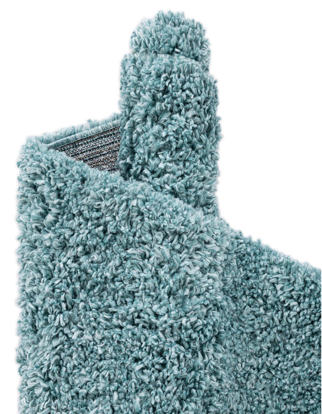 Aqua 5' 3 x 8' Davos Shag Rectangle Area Rug Thick Soft Touch Fluffy & Plush Shaggy Pile 100% Polypropylene Carpet for Living Dining Bedrooms Office for Sale at Rug Engine
