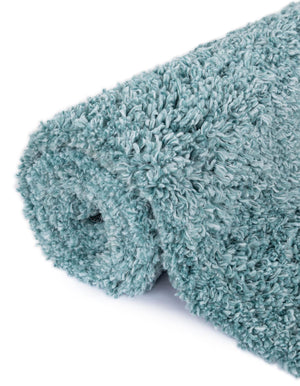 Aqua 10' x 14' 1 Davos Shag Rectangle Area Rug Thick Soft Touch Fluffy & Plush Shaggy Pile 100% Polypropylene Carpet for Living Dining Bedrooms Office for Sale at Rug Engine