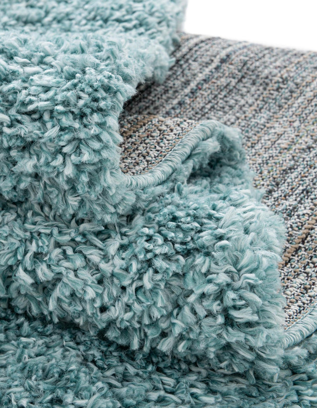 Aqua 10' x 14' 1 Davos Shag Rectangle Area Rug Thick Soft Touch Fluffy & Plush Shaggy Pile 100% Polypropylene Carpet for Living Dining Bedrooms Office for Sale at Rug Engine