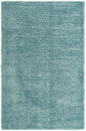 Aqua 5' 3 x 8' Davos Shag Rectangle Area Rug Thick Soft Touch Fluffy & Plush Shaggy Pile 100% Polypropylene Carpet for Living Dining Bedrooms Office for Sale at Rug Engine