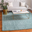 Aqua 10' x 10' Davos Shag Square Area Rug Thick Soft Touch Fluffy & Plush Shaggy Pile 100% Polypropylene Carpet for Living Dining Bedrooms Office for Sale at Rug Engine