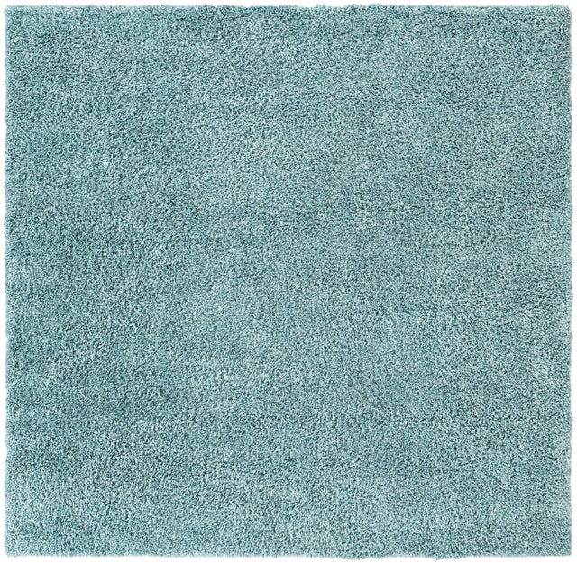 Aqua 7' 10 x 7' 10 Davos Shag Square Area Rug Thick Soft Touch Fluffy & Plush Shaggy Pile 100% Polypropylene Carpet for Living Dining Bedrooms Office for Sale at Rug Engine