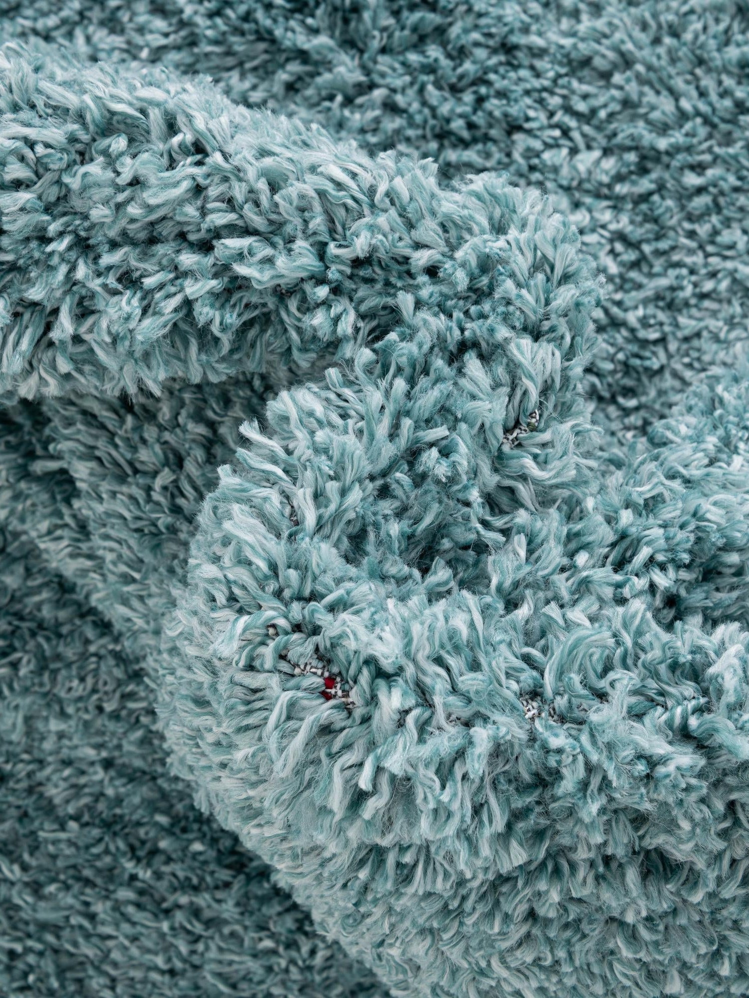Aqua 2' 7 x 13' 1 Davos Shag Runner Area Rug Thick Soft Touch Fluffy & Plush Shaggy Pile 100% Polypropylene Carpet for Living Dining Bedrooms Office for Sale at Rug Engine