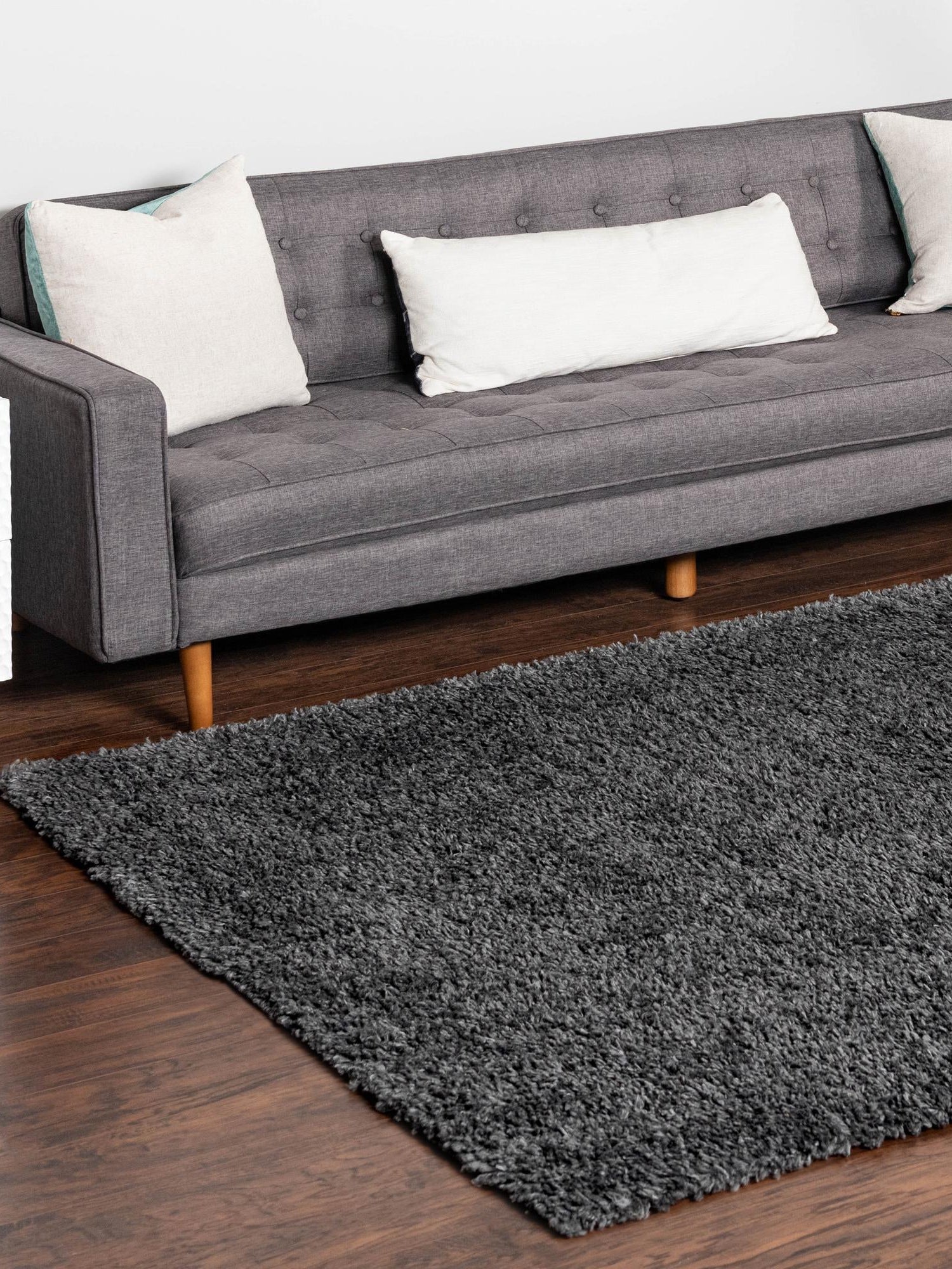 Peppercorn 5' 3 x 8' Davos Shag Rectangle Area Rug Thick Soft Touch Fluffy & Plush Shaggy Pile 100% Polypropylene Carpet for Living Dining Bedrooms Office for Sale at Rug Engine