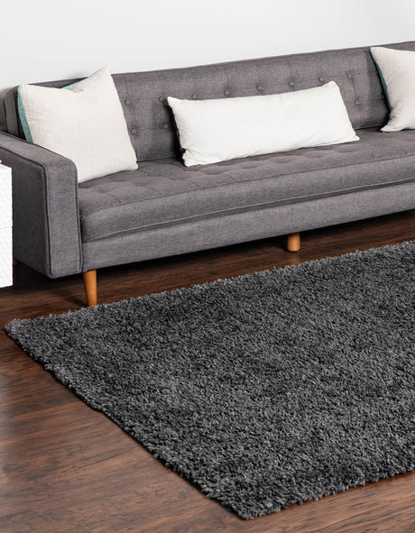 Peppercorn 5' 3 x 8' Davos Shag Rectangle Area Rug Thick Soft Touch Fluffy & Plush Shaggy Pile 100% Polypropylene Carpet for Living Dining Bedrooms Office for Sale at Rug Engine