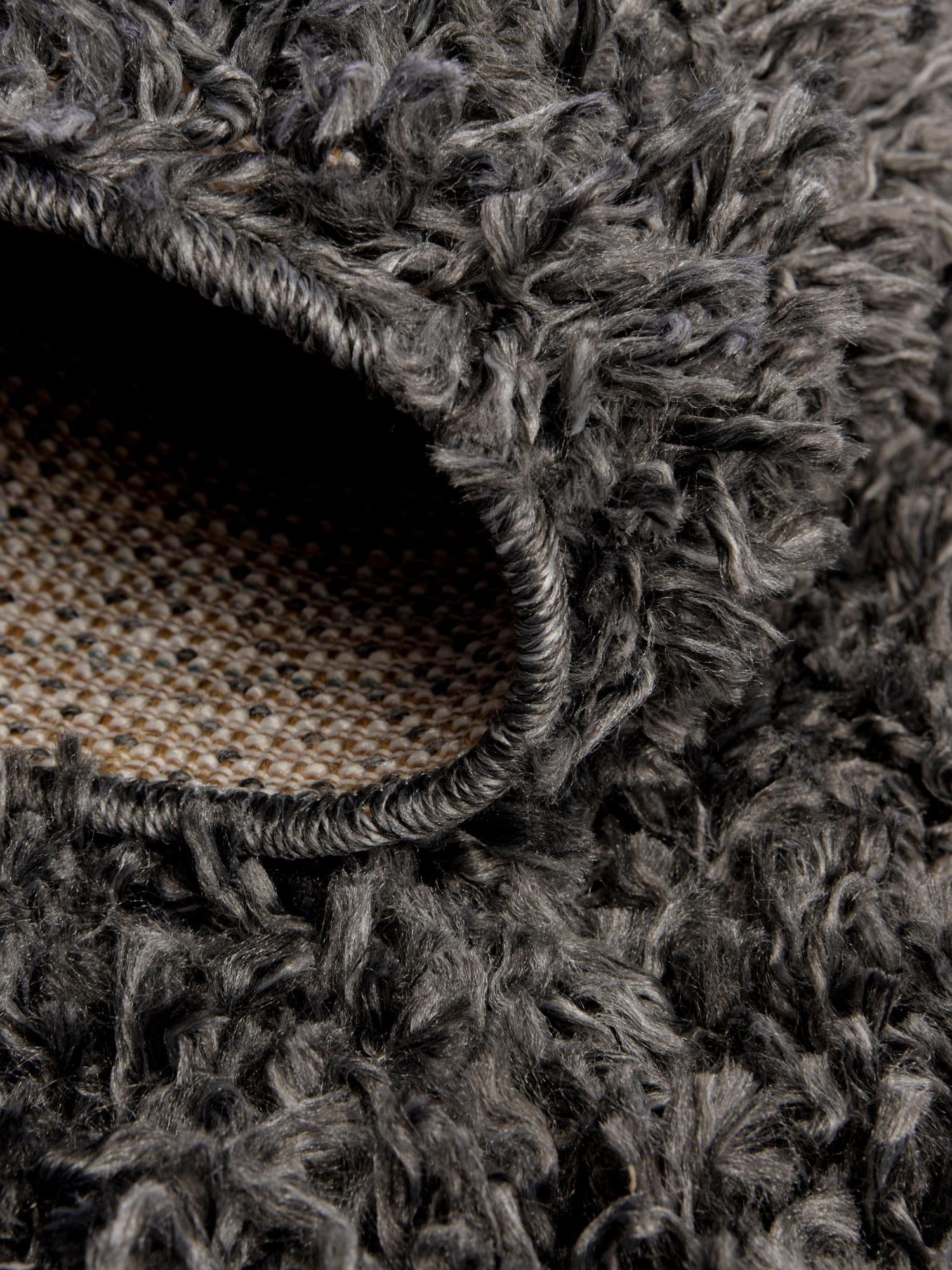 Peppercorn 2' x 3' 1 Davos Shag Rectangle Area Rug Thick Soft Touch Fluffy & Plush Shaggy Pile 100% Polypropylene Carpet for Living Dining Bedrooms Office for Sale at Rug Engine