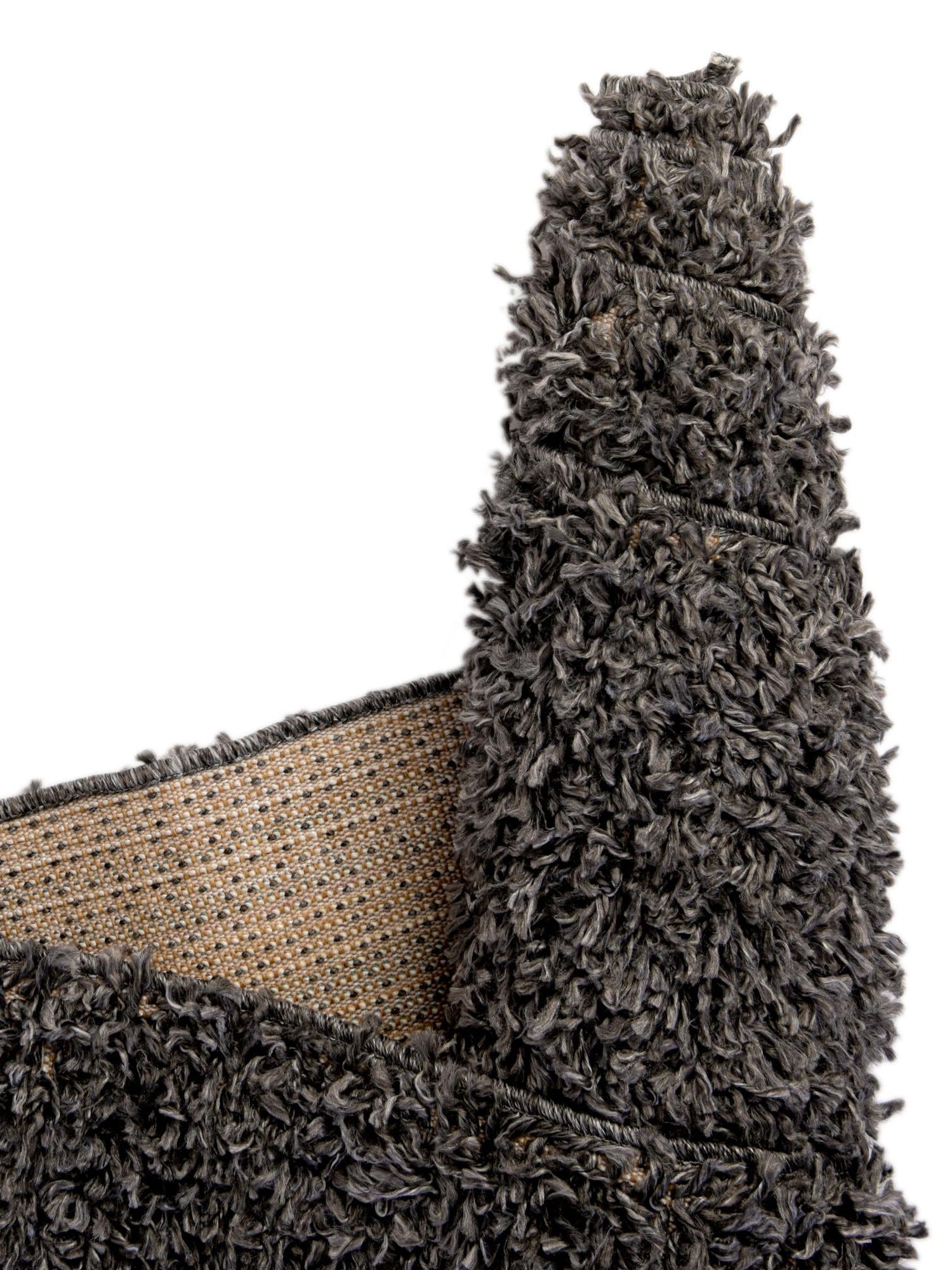 Peppercorn 5' 3 x 8' Davos Shag Rectangle Area Rug Thick Soft Touch Fluffy & Plush Shaggy Pile 100% Polypropylene Carpet for Living Dining Bedrooms Office for Sale at Rug Engine