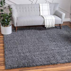 Peppercorn 3' 1 x 3' 1 Davos Shag Square Area Rug Thick Soft Touch Fluffy & Plush Shaggy Pile 100% Polypropylene Carpet for Living Dining Bedrooms Office for Sale at Rug Engine