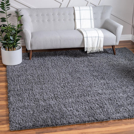 Peppercorn 3' 1 x 3' 1 Davos Shag Square Area Rug Thick Soft Touch Fluffy & Plush Shaggy Pile 100% Polypropylene Carpet for Living Dining Bedrooms Office for Sale at Rug Engine