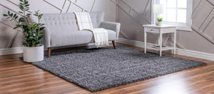 Peppercorn 3' 1 x 3' 1 Davos Shag Square Area Rug Thick Soft Touch Fluffy & Plush Shaggy Pile 100% Polypropylene Carpet for Living Dining Bedrooms Office for Sale at Rug Engine