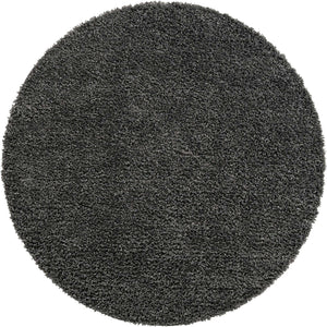 Peppercorn 7' 10 x 7' 10 Davos Shag Round Area Rug Thick Soft Touch Fluffy & Plush Shaggy Pile 100% Polypropylene Carpet for Living Dining Bedrooms Office for Sale at Rug Engine