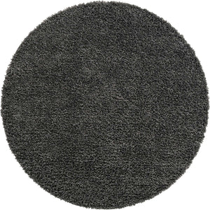 Peppercorn 3' 1 x 3' 1 Davos Shag Round Area Rug Thick Soft Touch Fluffy & Plush Shaggy Pile 100% Polypropylene Carpet for Living Dining Bedrooms Office for Sale at Rug Engine