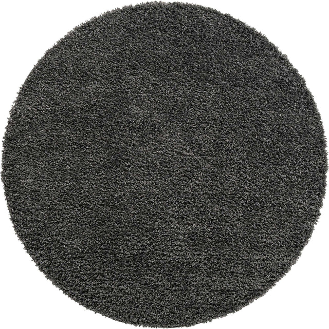 Peppercorn 3' 1 x 3' 1 Davos Shag Round Area Rug Thick Soft Touch Fluffy & Plush Shaggy Pile 100% Polypropylene Carpet for Living Dining Bedrooms Office for Sale at Rug Engine