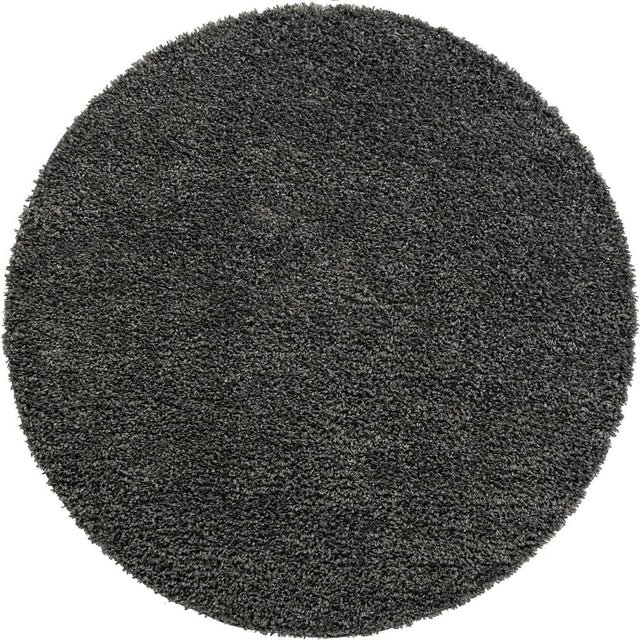 Peppercorn 4' 1 x 4' 1 Davos Shag Round Area Rug Thick Soft Touch Fluffy & Plush Shaggy Pile 100% Polypropylene Carpet for Living Dining Bedrooms Office for Sale at Rug Engine