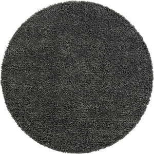 Peppercorn 5' 3 x 5' 3 Davos Shag Round Area Rug Thick Soft Touch Fluffy & Plush Shaggy Pile 100% Polypropylene Carpet for Living Dining Bedrooms Office for Sale at Rug Engine