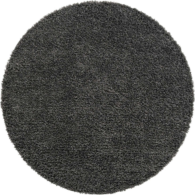 Peppercorn 5' 3 x 5' 3 Davos Shag Round Area Rug Thick Soft Touch Fluffy & Plush Shaggy Pile 100% Polypropylene Carpet for Living Dining Bedrooms Office for Sale at Rug Engine