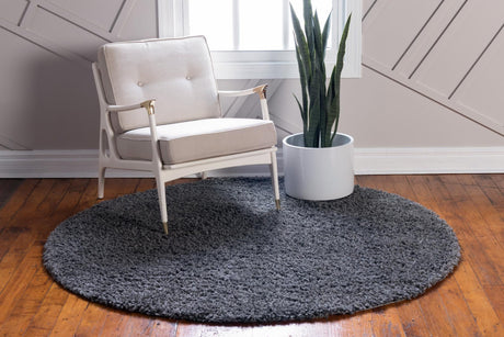 Peppercorn 10' x 10' Davos Shag Round Area Rug Thick Soft Touch Fluffy & Plush Shaggy Pile 100% Polypropylene Carpet for Living Dining Bedrooms Office for Sale at Rug Engine