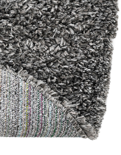 Peppercorn 7' 1 x 7' 1 Davos Shag Round Area Rug Thick Soft Touch Fluffy & Plush Shaggy Pile 100% Polypropylene Carpet for Living Dining Bedrooms Office for Sale at Rug Engine