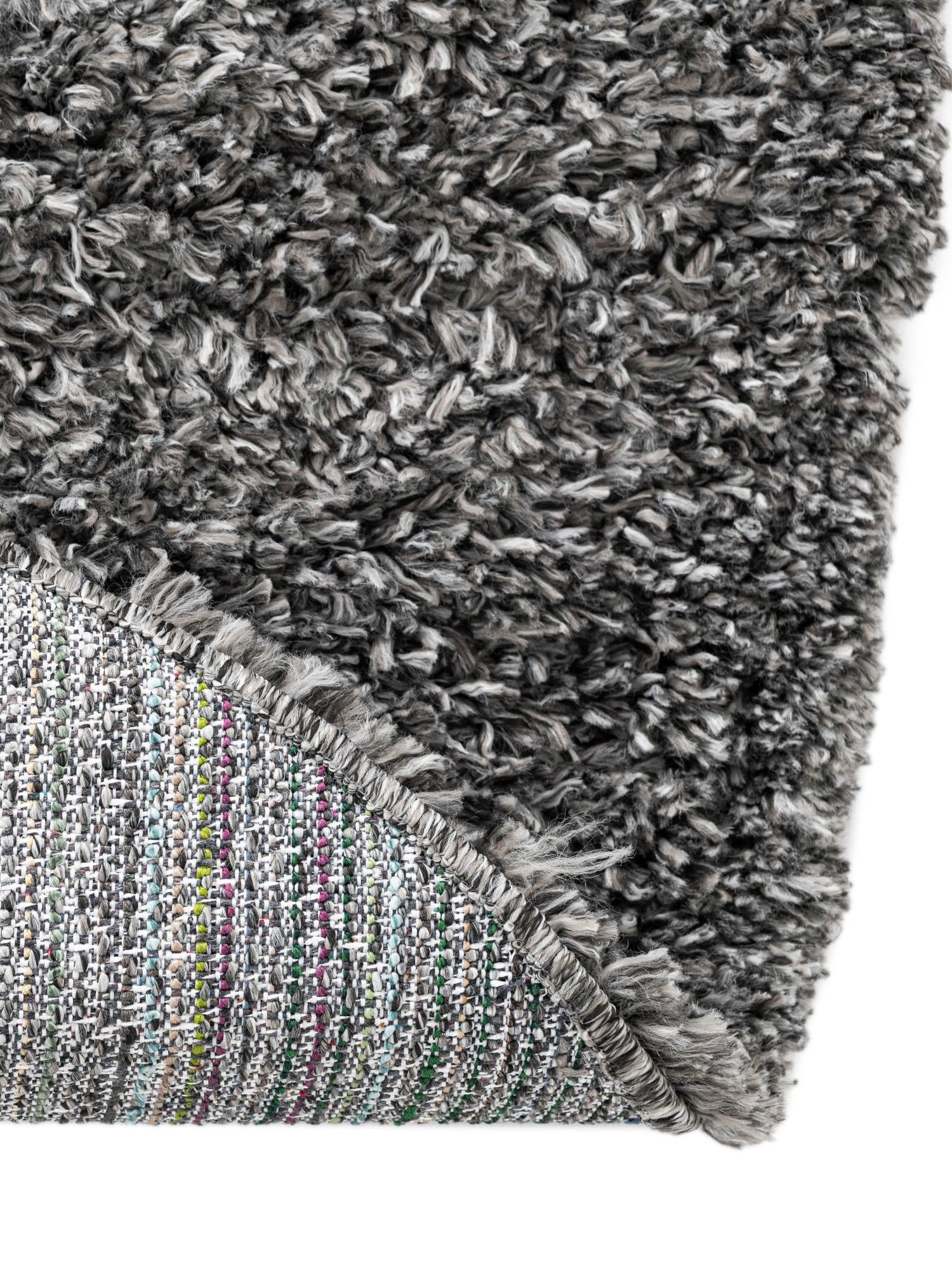 Peppercorn 2' x 2' Davos Shag Round Area Rug Thick Soft Touch Fluffy & Plush Shaggy Pile 100% Polypropylene Carpet for Living Dining Bedrooms Office for Sale at Rug Engine