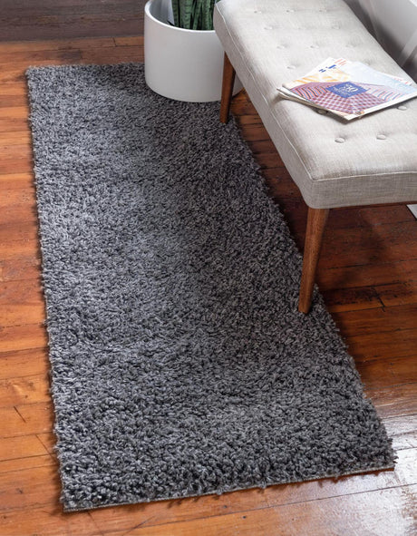 Peppercorn 2' 7 x 13' 1 Davos Shag Runner Area Rug Thick Soft Touch Fluffy & Plush Shaggy Pile 100% Polypropylene Carpet for Living Dining Bedrooms Office for Sale at Rug Engine