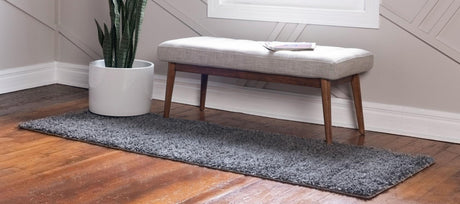 Peppercorn 2' 7 x 20' Davos Shag Runner Area Rug Thick Soft Touch Fluffy & Plush Shaggy Pile 100% Polypropylene Carpet for Living Dining Bedrooms Office for Sale at Rug Engine
