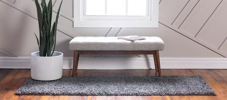 Peppercorn 2' 7 x 16' 5 Davos Shag Runner Area Rug Thick Soft Touch Fluffy & Plush Shaggy Pile 100% Polypropylene Carpet for Living Dining Bedrooms Office for Sale at Rug Engine