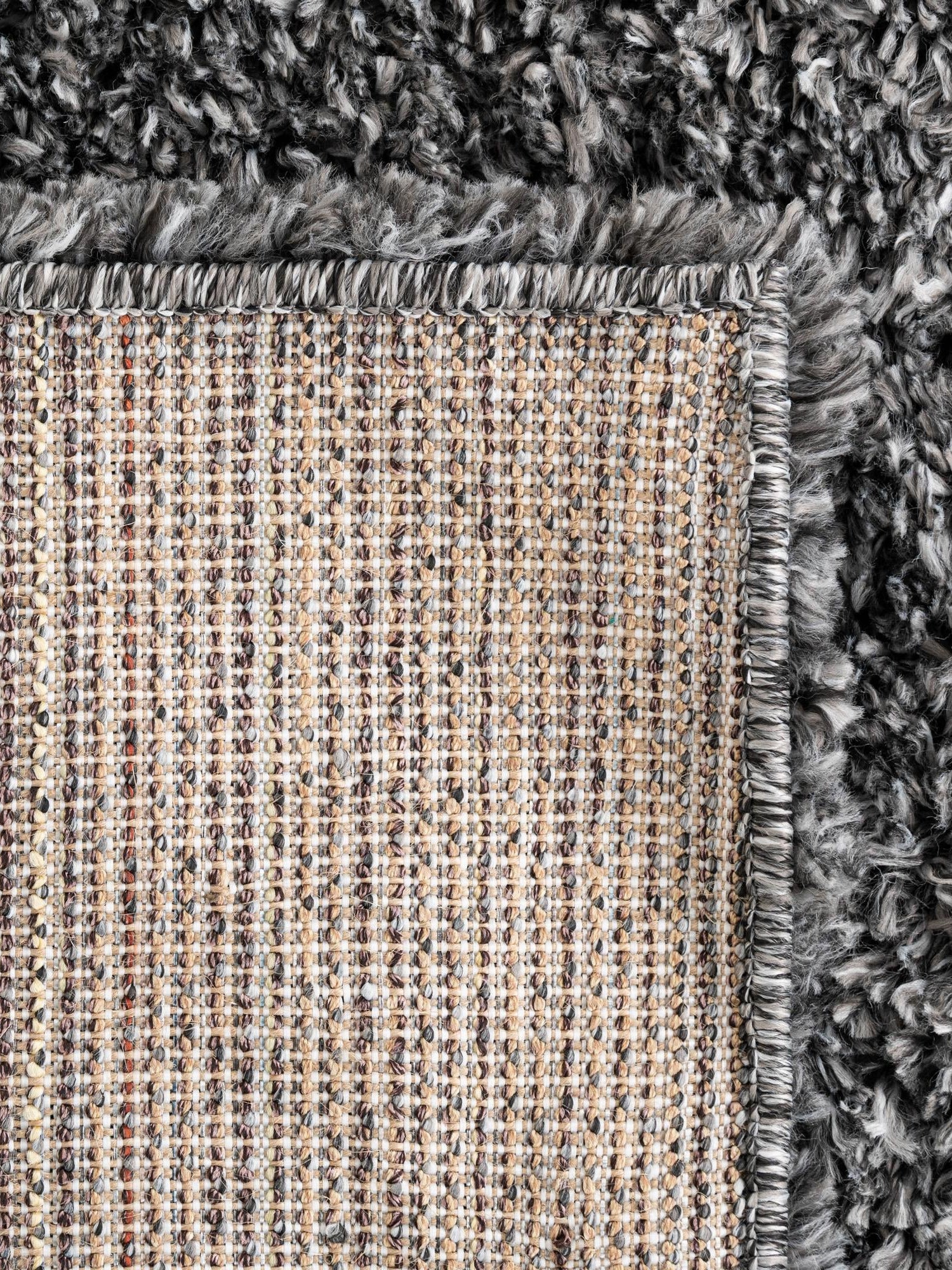 Peppercorn 2' x 8' Davos Shag Runner Area Rug Thick Soft Touch Fluffy & Plush Shaggy Pile 100% Polypropylene Carpet for Living Dining Bedrooms Office for Sale at Rug Engine