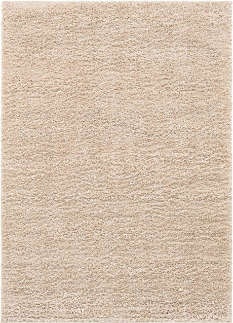 Linen 7' 10 x 11' Davos Shag Rectangle Area Rug Thick Soft Touch Fluffy & Plush Shaggy Pile 100% Polypropylene Carpet for Living Dining Bedrooms Office for Sale at Rug Engine