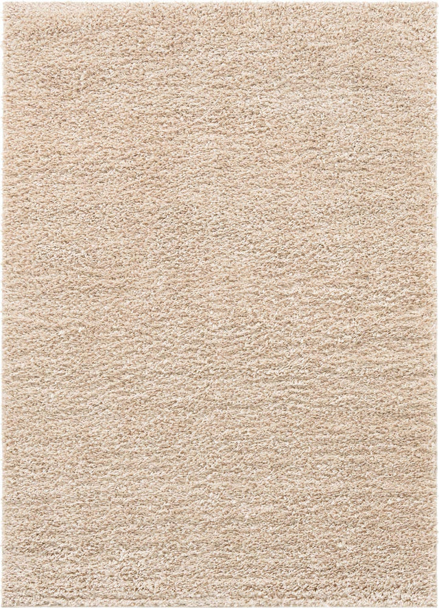 Linen 7' 10 x 11' Davos Shag Rectangle Area Rug Thick Soft Touch Fluffy & Plush Shaggy Pile 100% Polypropylene Carpet for Living Dining Bedrooms Office for Sale at Rug Engine