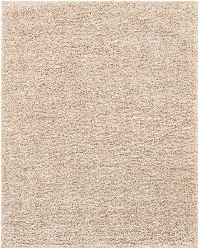 Linen 7' 10 x 10' Davos Shag Rectangle Area Rug Thick Soft Touch Fluffy & Plush Shaggy Pile 100% Polypropylene Carpet for Living Dining Bedrooms Office for Sale at Rug Engine