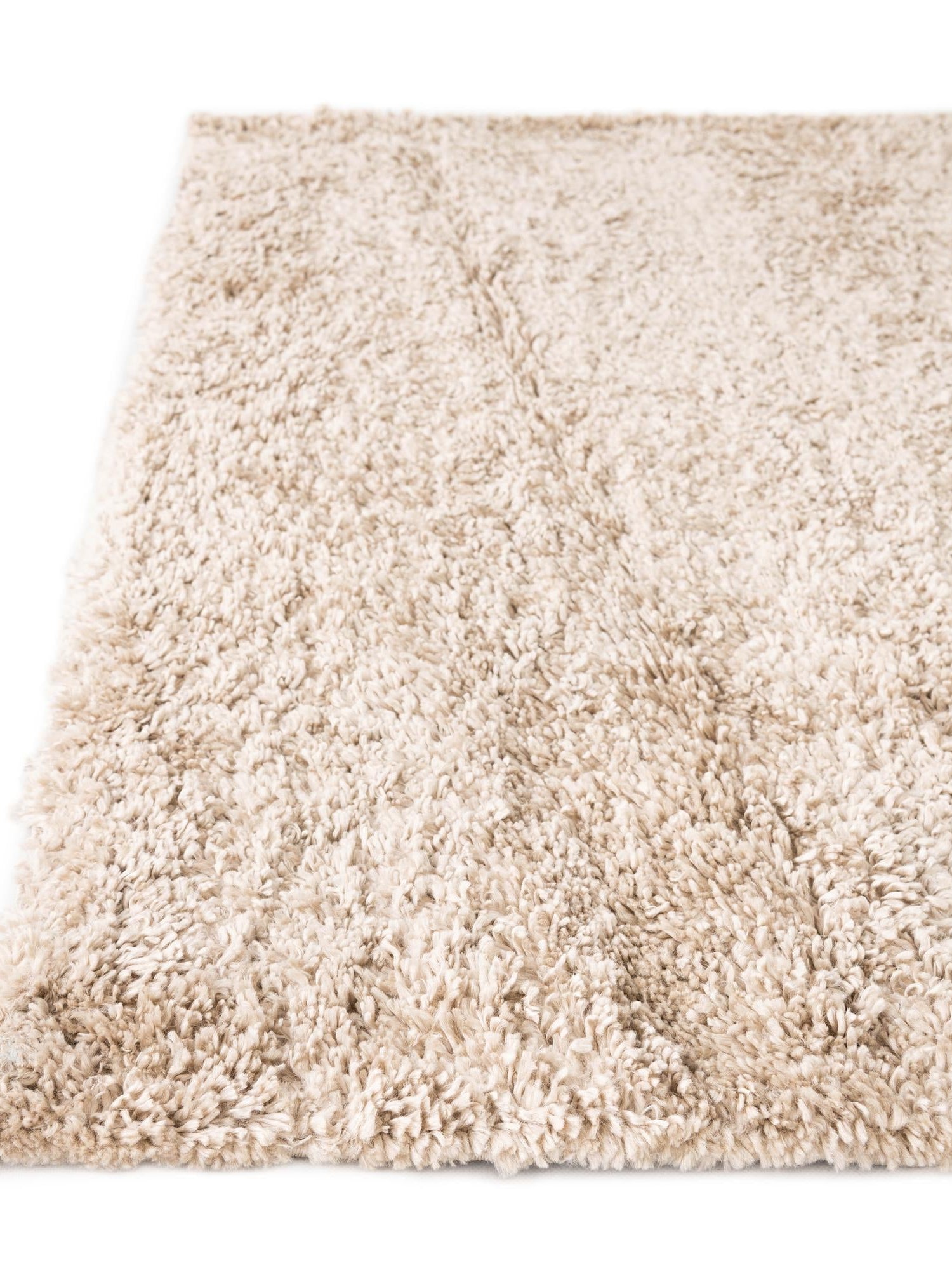 Linen 5' 3 x 8' Davos Shag Rectangle Area Rug Thick Soft Touch Fluffy & Plush Shaggy Pile 100% Polypropylene Carpet for Living Dining Bedrooms Office for Sale at Rug Engine