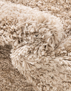 Linen 9' x 12' Davos Shag Rectangle Area Rug Thick Soft Touch Fluffy & Plush Shaggy Pile 100% Polypropylene Carpet for Living Dining Bedrooms Office for Sale at Rug Engine