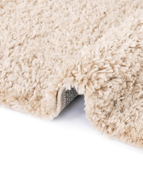 Linen 7' 10 x 10' Davos Shag Rectangle Area Rug Thick Soft Touch Fluffy & Plush Shaggy Pile 100% Polypropylene Carpet for Living Dining Bedrooms Office for Sale at Rug Engine