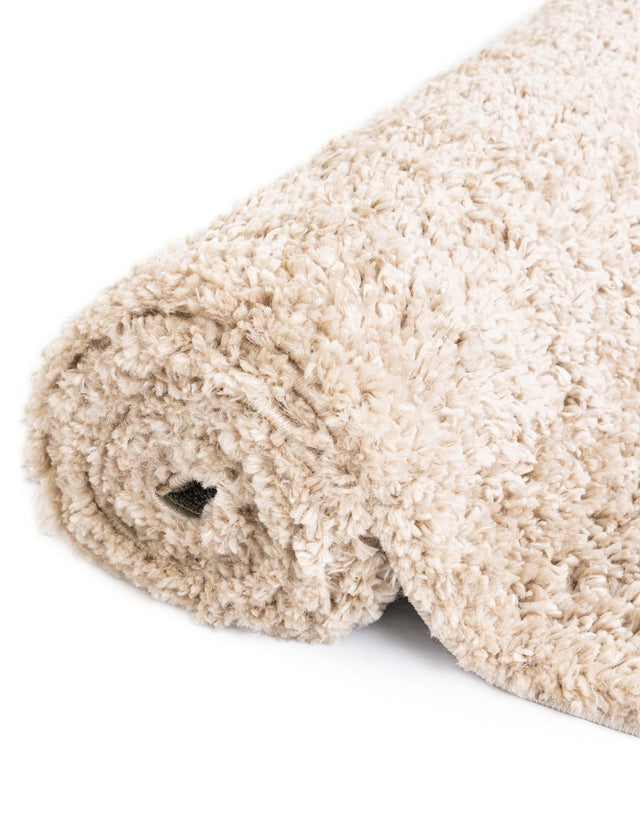 Linen 7' 10 x 10' Davos Shag Rectangle Area Rug Thick Soft Touch Fluffy & Plush Shaggy Pile 100% Polypropylene Carpet for Living Dining Bedrooms Office for Sale at Rug Engine