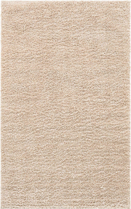 Linen 5' 3 x 8' Davos Shag Rectangle Area Rug Thick Soft Touch Fluffy & Plush Shaggy Pile 100% Polypropylene Carpet for Living Dining Bedrooms Office for Sale at Rug Engine