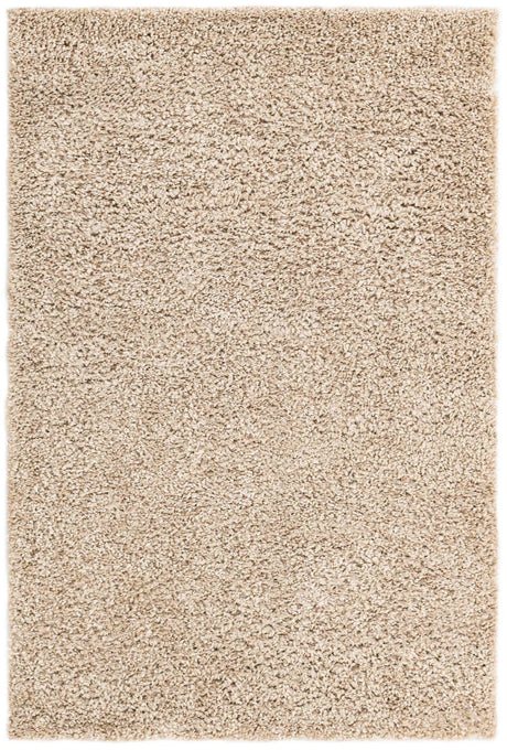 Linen 4' 1 x 6' 1 Davos Shag Rectangle Area Rug Thick Soft Touch Fluffy & Plush Shaggy Pile 100% Polypropylene Carpet for Living Dining Bedrooms Office for Sale at Rug Engine