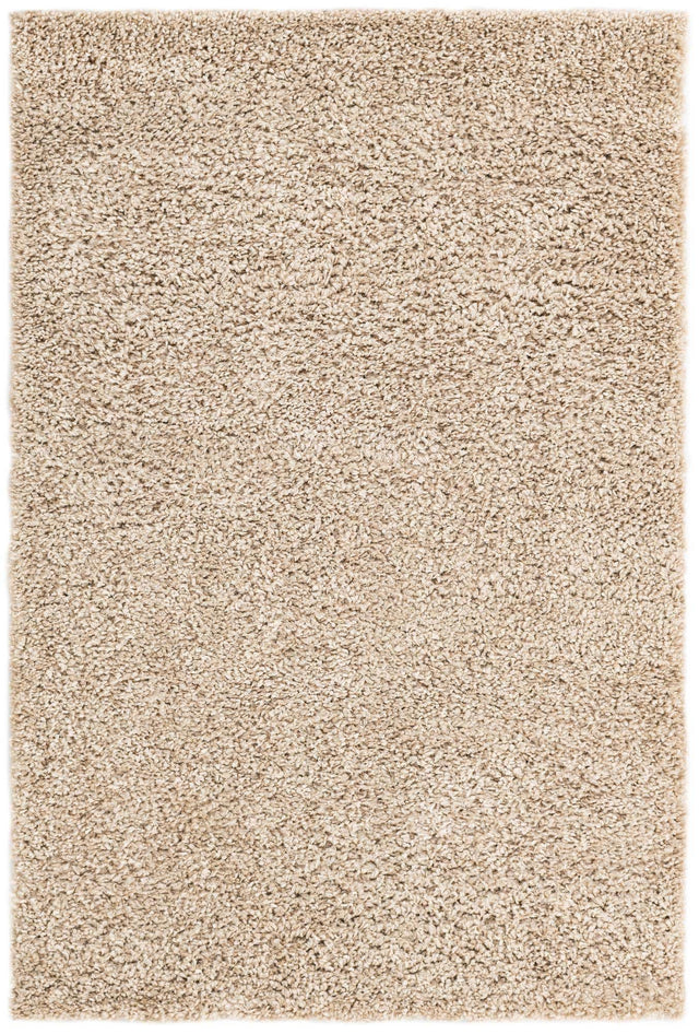 Linen 4' 1 x 6' 1 Davos Shag Rectangle Area Rug Thick Soft Touch Fluffy & Plush Shaggy Pile 100% Polypropylene Carpet for Living Dining Bedrooms Office for Sale at Rug Engine