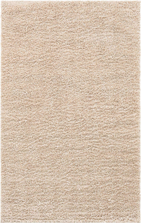 Linen 3' 1 x 5' 3 Davos Shag Rectangle Area Rug Thick Soft Touch Fluffy & Plush Shaggy Pile 100% Polypropylene Carpet for Living Dining Bedrooms Office for Sale at Rug Engine