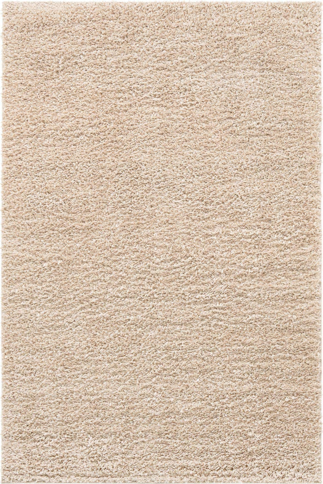 Linen 2' x 3' 1 Davos Shag Rectangle Area Rug Thick Soft Touch Fluffy & Plush Shaggy Pile 100% Polypropylene Carpet for Living Dining Bedrooms Office for Sale at Rug Engine