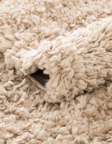Linen 10' x 10' Davos Shag Square Area Rug Thick Soft Touch Fluffy & Plush Shaggy Pile 100% Polypropylene Carpet for Living Dining Bedrooms Office for Sale at Rug Engine