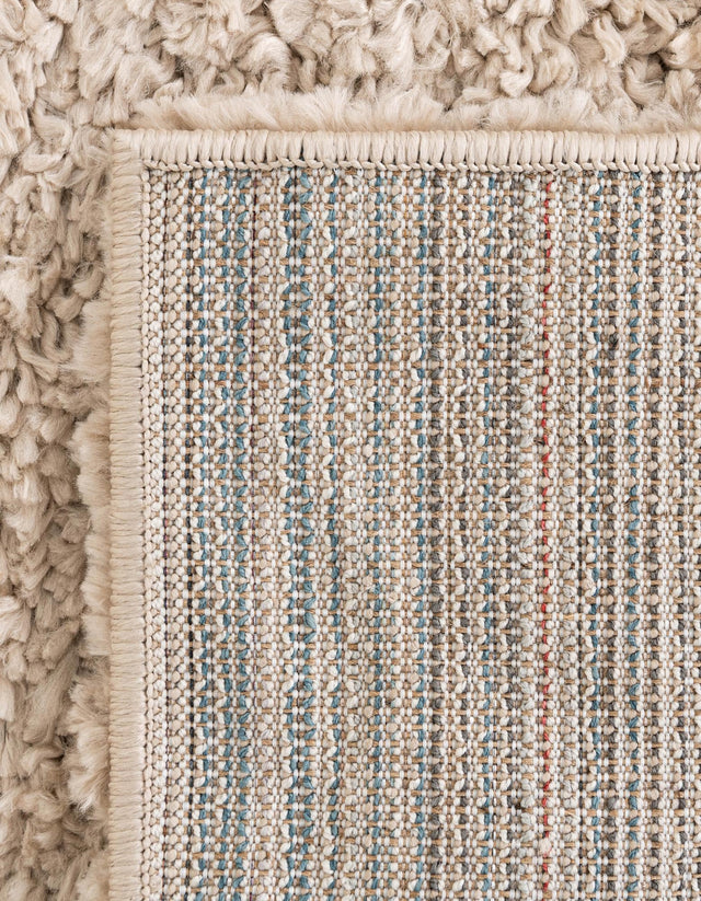 Linen 3' 1 x 3' 1 Davos Shag Square Area Rug Thick Soft Touch Fluffy & Plush Shaggy Pile 100% Polypropylene Carpet for Living Dining Bedrooms Office for Sale at Rug Engine