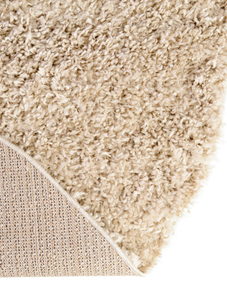 Linen 2' x 2' Davos Shag Round Area Rug Thick Soft Touch Fluffy & Plush Shaggy Pile 100% Polypropylene Carpet for Living Dining Bedrooms Office for Sale at Rug Engine
