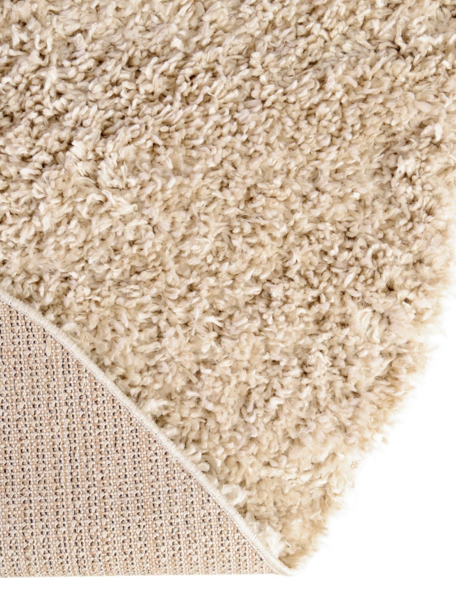 Linen 7' 1 x 7' 1 Davos Shag Round Area Rug Thick Soft Touch Fluffy & Plush Shaggy Pile 100% Polypropylene Carpet for Living Dining Bedrooms Office for Sale at Rug Engine