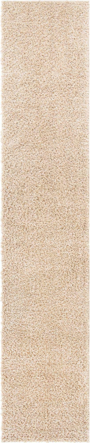 Linen 2' 7 x 13' 1 Davos Shag Runner Area Rug Thick Soft Touch Fluffy & Plush Shaggy Pile 100% Polypropylene Carpet for Living Dining Bedrooms Office for Sale at Rug Engine