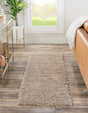 Linen 2' 7 x 10' Davos Shag Runner Area Rug Thick Soft Touch Fluffy & Plush Shaggy Pile 100% Polypropylene Carpet for Living Dining Bedrooms Office for Sale at Rug Engine