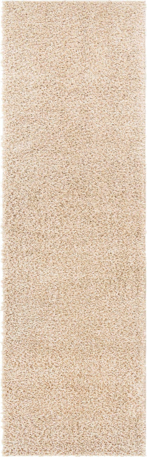 Linen 2' x 7' 1 Davos Shag Runner Area Rug Thick Soft Touch Fluffy & Plush Shaggy Pile 100% Polypropylene Carpet for Living Dining Bedrooms Office for Sale at Rug Engine
