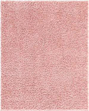 Dusty Rose 7' 10 x 10' Davos Shag Rectangle Area Rug Thick Soft Touch Fluffy & Plush Shaggy Pile 100% Polypropylene Carpet for Living Dining Bedrooms Office for Sale at Rug Engine