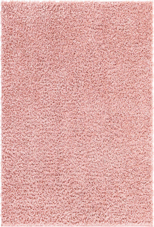Dusty Rose 6' 1 x 9' Davos Shag Rectangle Area Rug Thick Soft Touch Fluffy & Plush Shaggy Pile 100% Polypropylene Carpet for Living Dining Bedrooms Office for Sale at Rug Engine